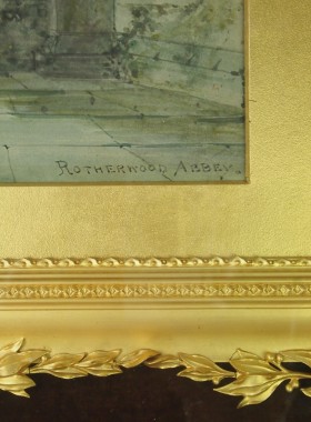 Victorian Watercolour in Ornate Boxed Gilt Frame