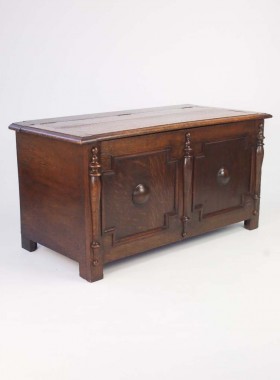 vintage oak blanket chest