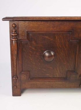 vintage oak blanket chest