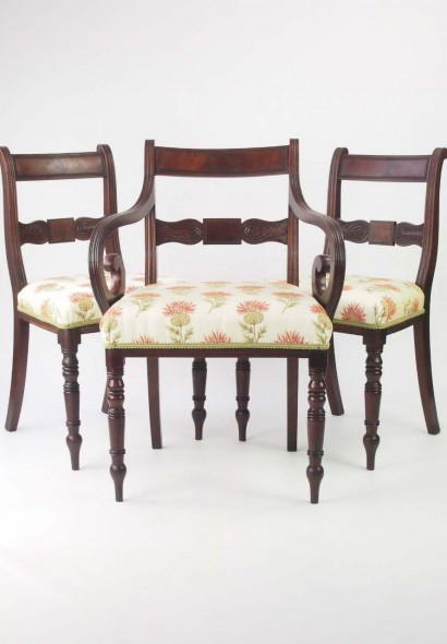 Set 3 Antique Regency Chairs
