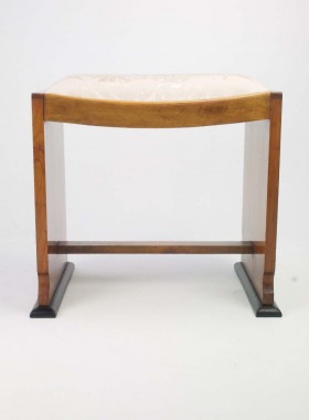 Art Deco Walnut Dressing Table Stool