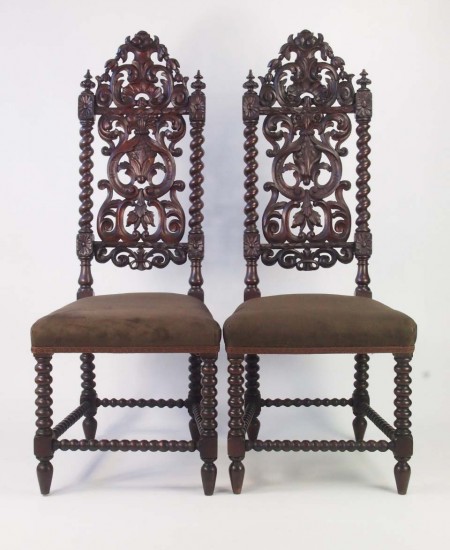 Victorian Gothic High Back Chairs