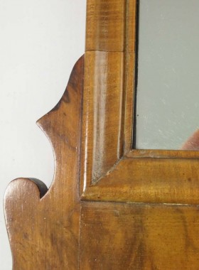 Vintage Walnut Fretwork Mirror