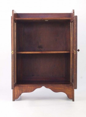 Small Edwardian Arts Crafts Oak Bookcase