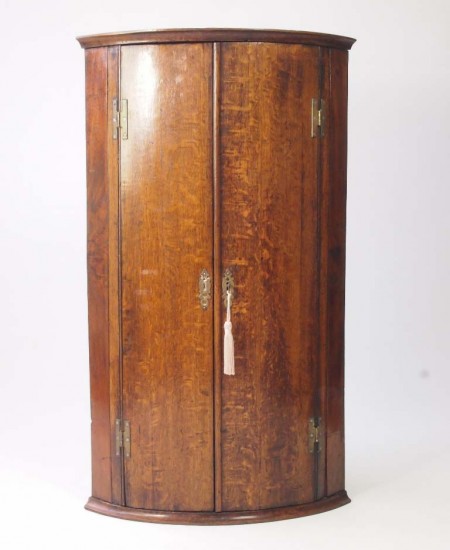Georgian Oak Corner Cabinet