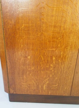 Small Art Deco Oak Wardrobe with Makers Label