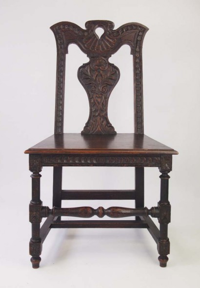 Antique Carved Oak Victorian Chair