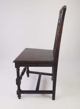 Antique Carved Oak Victorian Chair