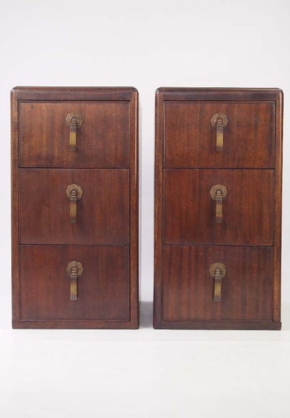Pair Art Deco Bedside Cabinets