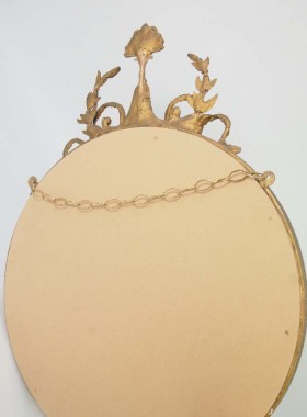 Antique Gilt Oval Mirror