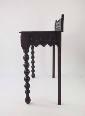 Antique Victorian Carved Oak Hall Table