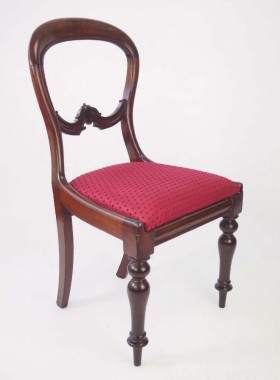 Set 6 Victorian Balloon Back Chairs