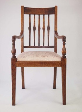 Harlequin Set 6 Vintage Oak Chairs