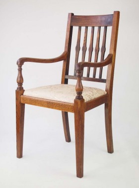 Harlequin Set 6 Vintage Oak Chairs