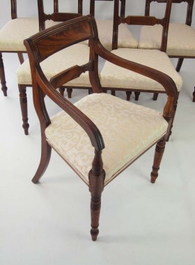 Set 6 Antique Regency Mahogany Chairs