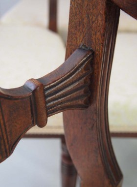 Set 6 Antique Regency Mahogany Chairs