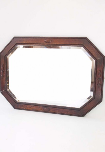Oak Wall Mirror Circa 1920s