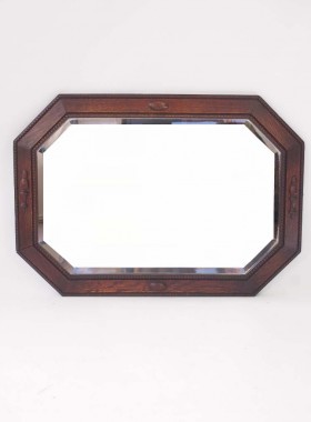 Oak Wall Mirror Circa 1920s