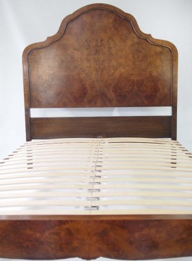 Queen Anne Revival Walnut Double Bed