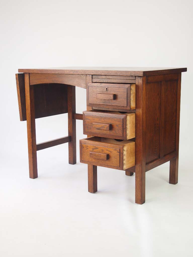 Small Vintage Oak Desk Circa 1930s For Sale