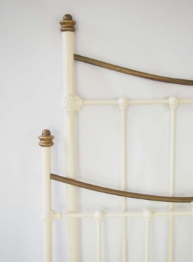 Antique Victorian Single Brass Bed