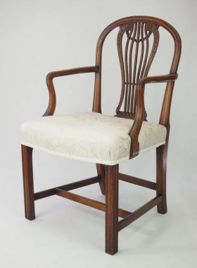 Antique Georgian Hepplewhite Open Armchair
