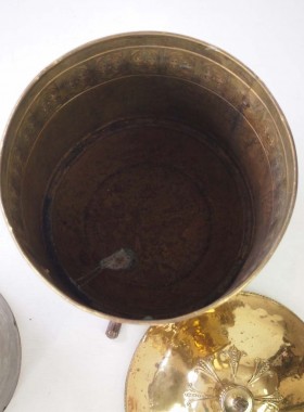 Antique Brass Log Bin