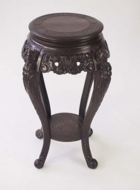 Vintage Carved Chinese Plant Stand