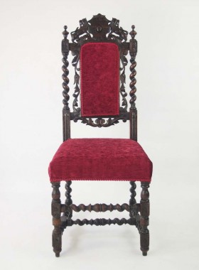 Pair Victorian Gothic Revival Chairs