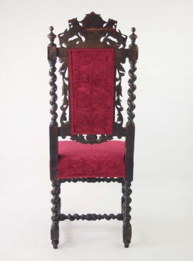 Pair Victorian Gothic Revival Chairs