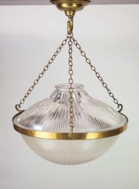 Holophane Ceiling Light Shade Stamped 1909