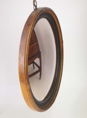 Antique Convex Wall Mirror Circa 1830