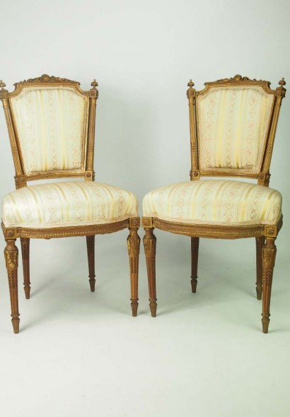 Pair Antique French Side Chairs