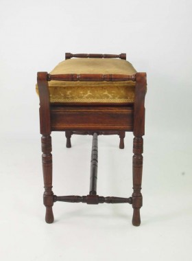 Antique Rosewood Duet Piano Stool