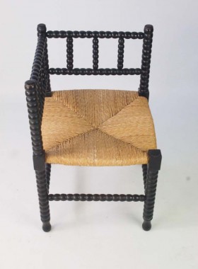 Arts & Crafts Bobbin Turned Corner Chair