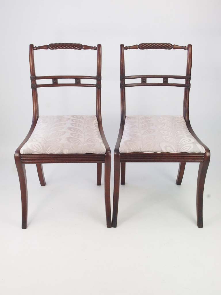 Pair of Antique Regency Mahogany Trafalgar Chairs