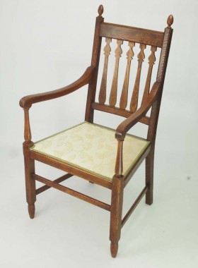 Pair Antique Arts Crafts Chairs