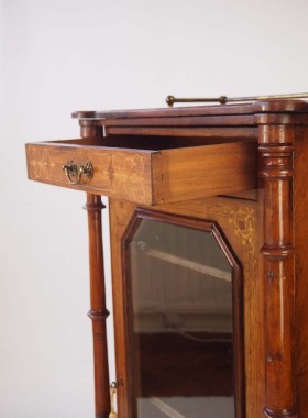 Antique Victorian Walnut Pier Cabinet