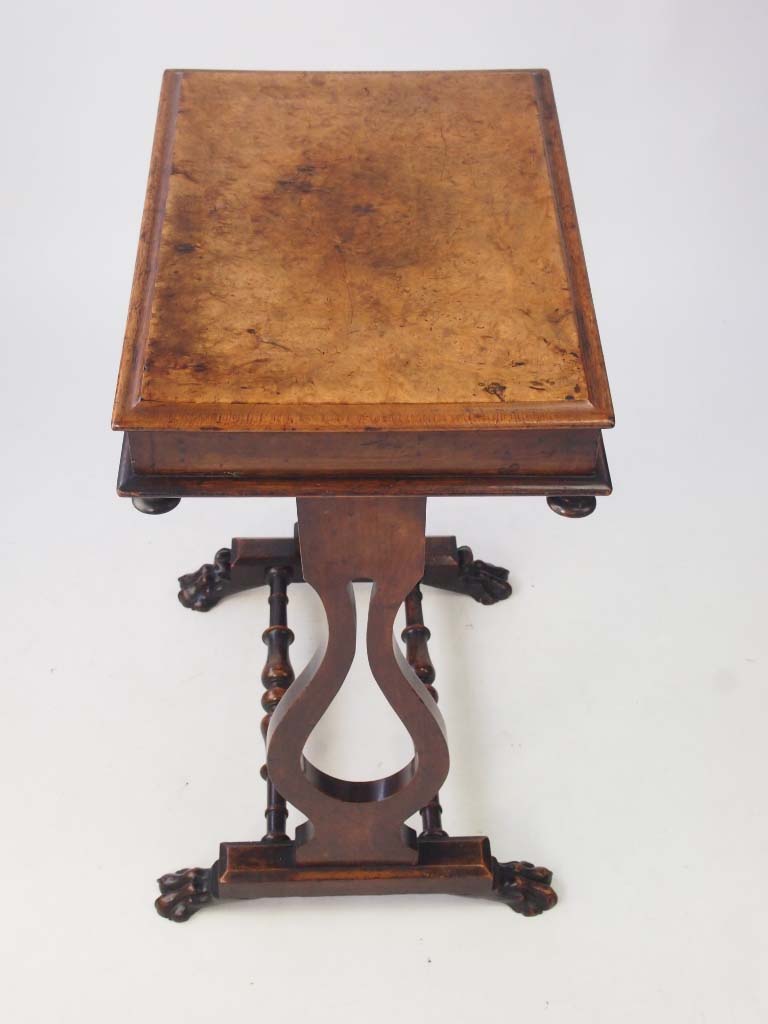 Small Victorian Walnut Side Table / Work Table