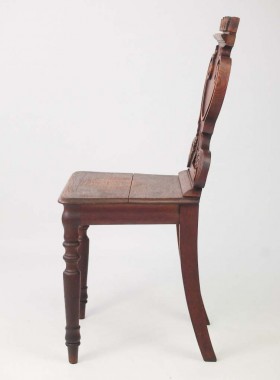 Antique Oak Hall Chair