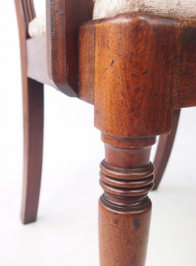 Antique Regency Mahogany Desk Chair