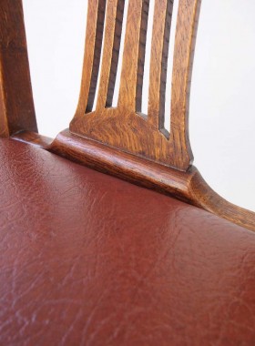 Set 4 Edwardian Oak Dining Chairs