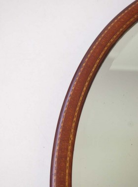 Small Edwardian Oval Mirror