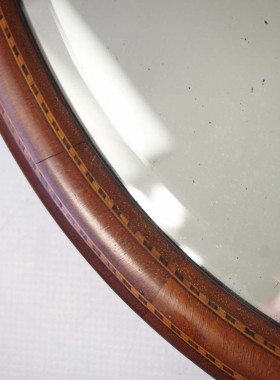 Small Edwardian Oval Mirror