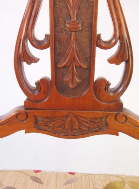 Pair Edwardian Art Nouveau Side Chairs