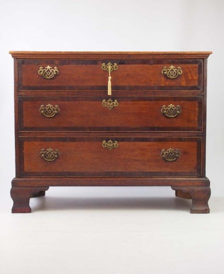Antique George 111 Oak Chest Drawers