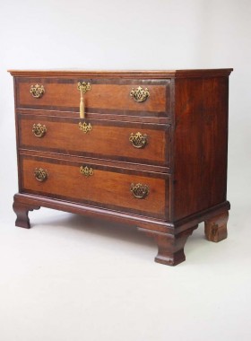 Antique George 111 Oak Chest Drawers