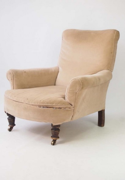 Antique Howard Style Armchair for Reupholstery