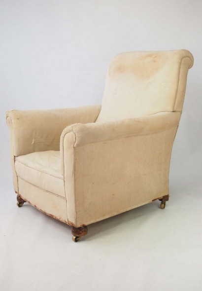 Antique Howard Style Armchair for Reupholstery