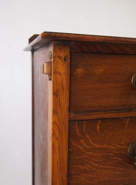 Tall Vintage Oak Chest of Drawers